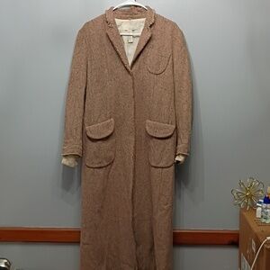 Vintage DKNY PURE Tweed Wool Laine Topcoat SZ 6